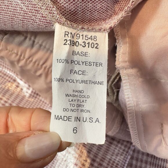 Fung Lan Flare Pants Trouser Gingham Sz 6 Pink 70's Inspired Retro Polyurethane - Picture 7 of 15